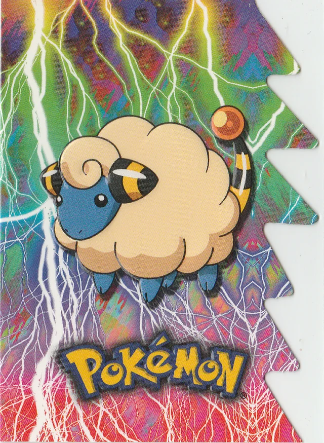 Mareep #D10 die-cut – 2001 Topps Pokemon Johto Series 1 Pokémon card