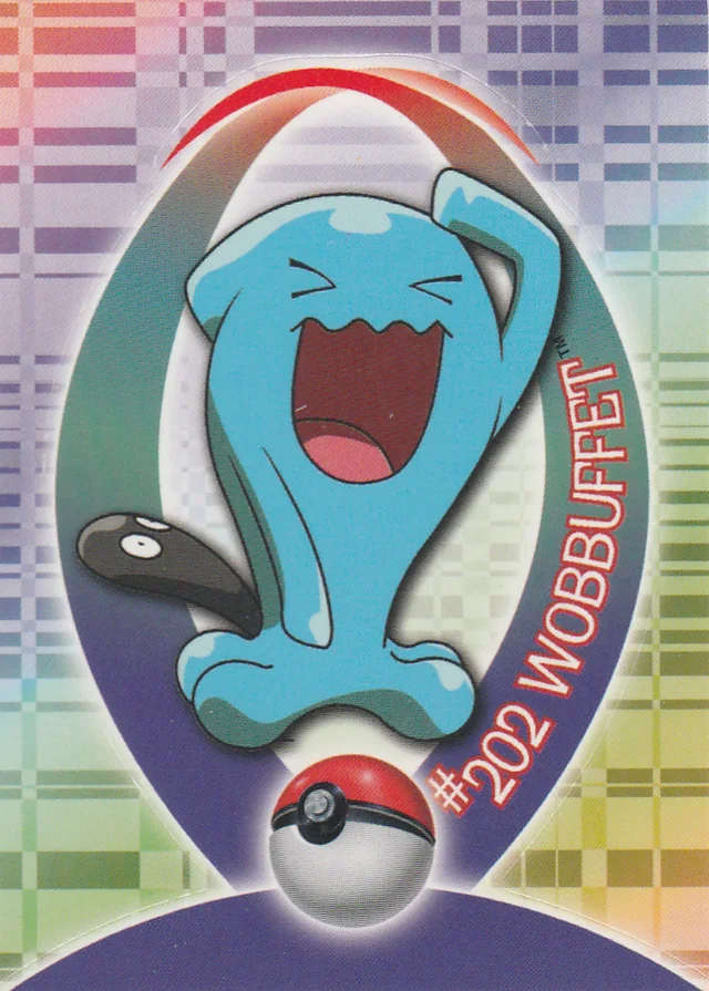 Wobbuffet #S41 sticker – 2001 Topps Pokemon Johto Series 1 Pokémon card