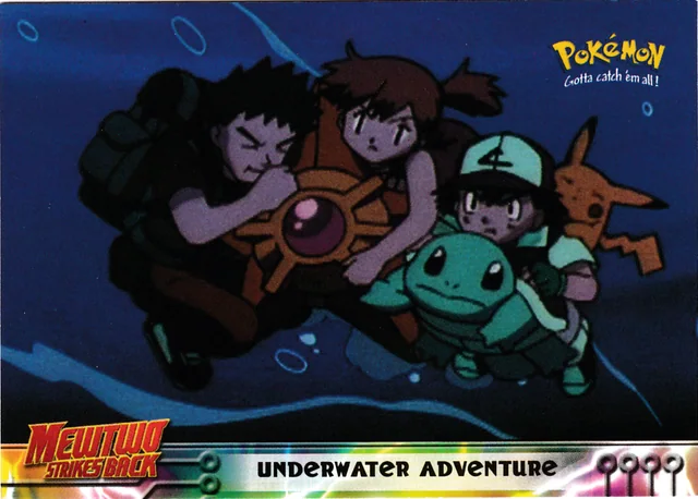 Underwater Adventure #17 1st Print - Blue Logo – 1999 Topps Pokemon The First Movie Pokémon card