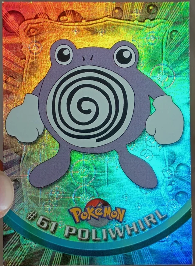 Poliwhirl #61 4th Print - Black Logo · Pokeballs Rainbow Foil – 1999 Topps Pokemon TV Animation Series 1 Pokémon card