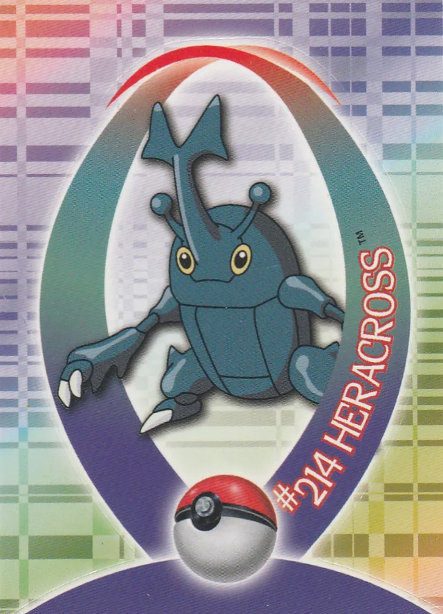 Heracross #S49 sticker – 2001 Topps Pokemon Johto Series 1 Pokémon card