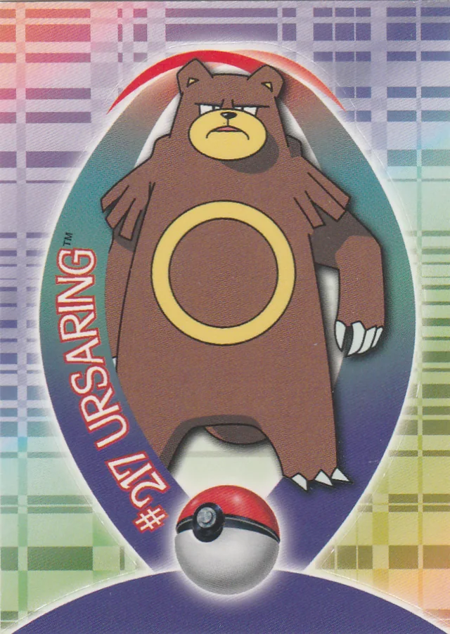 Ursaring #S51 sticker – 2001 Topps Pokemon Johto Series 1 Pokémon card