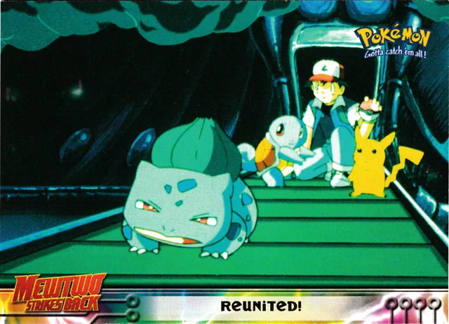 Reunited! #31 1st Print - Blue Logo – 1999 Topps Pokemon The First Movie Pokémon card