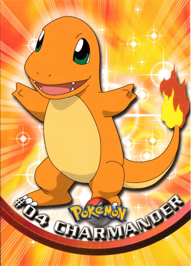 Charmander #4 1999 Topps Pokemon TV Animation Series 1 Pokémon card