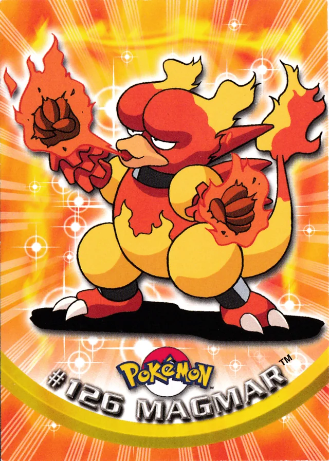 Magmar #126 – 2000 Topps Pokemon TV Animation Series 3 Pokémon card