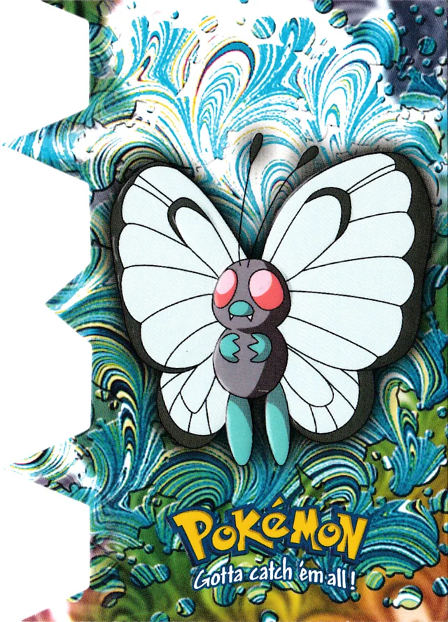 Butterfree #EV3 die-cut – 2000 Topps Pokemon TV Animation Series 2 Pokémon card