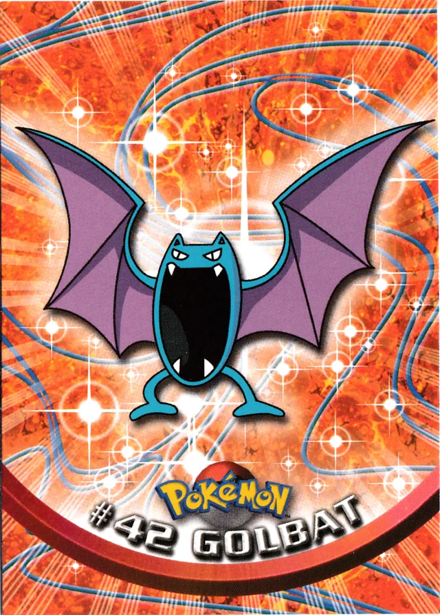 Golbat #42 1st Print - Blue Logo – 1999 Topps Pokemon TV Animation Series 1 Pokémon card