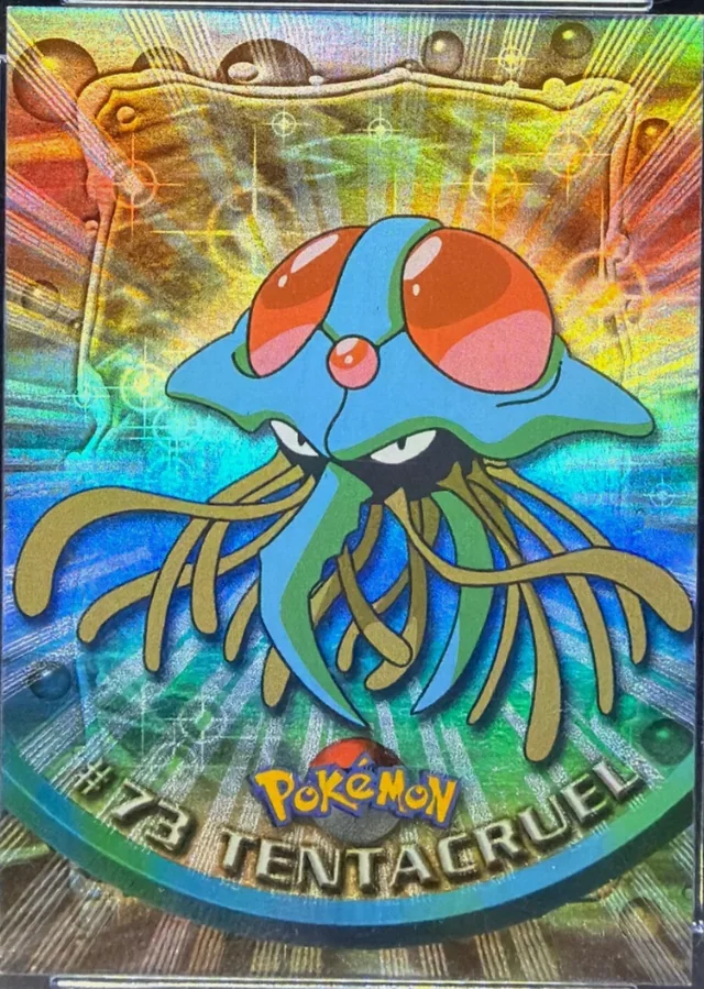 Tentacruel #73 2nd Print - Black Logo · Sunrays Rainbow Foil – 1999 Topps Pokemon TV Animation Series 1 Pokémon card