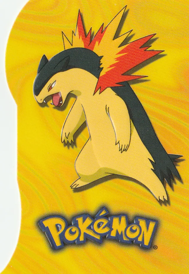 Typhlosion #D6 die-cut – 2001 Topps Pokemon Johto Series 1 Pokémon card