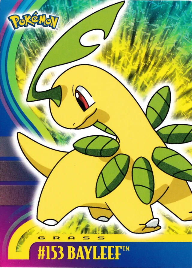 Bayleef #2 – 2001 Topps Pokemon Johto Series 1 Pokémon card