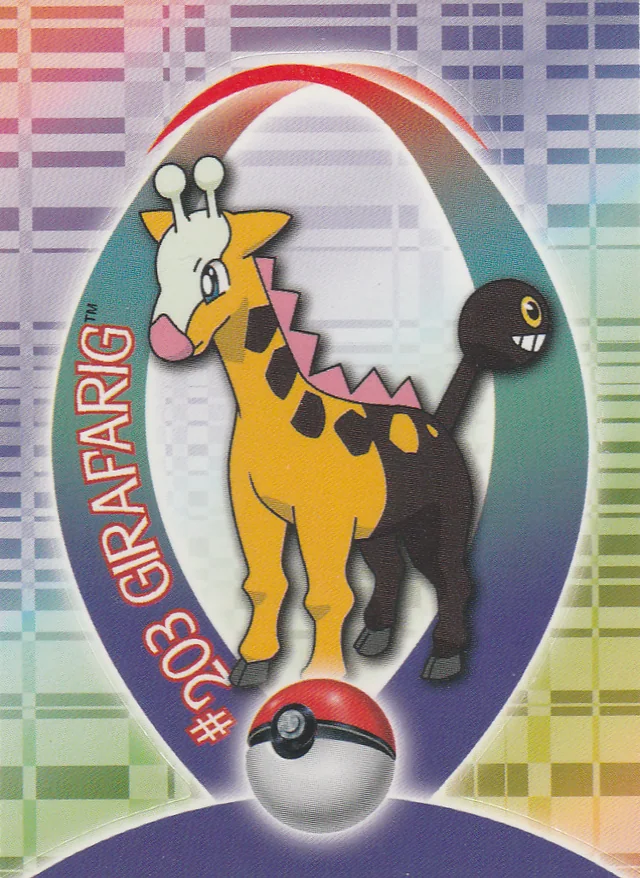 Girafarig #S42 sticker – 2001 Topps Pokemon Johto Series 1 Pokémon card