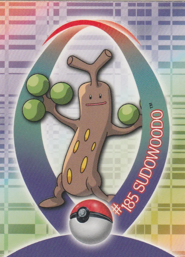 Sudowoodo #S30 sticker – 2001 Topps Pokemon Johto Series 1 Pokémon card