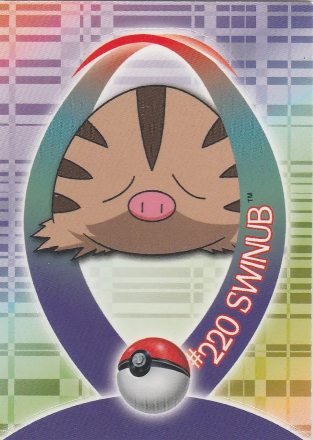Swinub #S52 sticker – 2001 Topps Pokemon Johto Series 1 Pokémon card