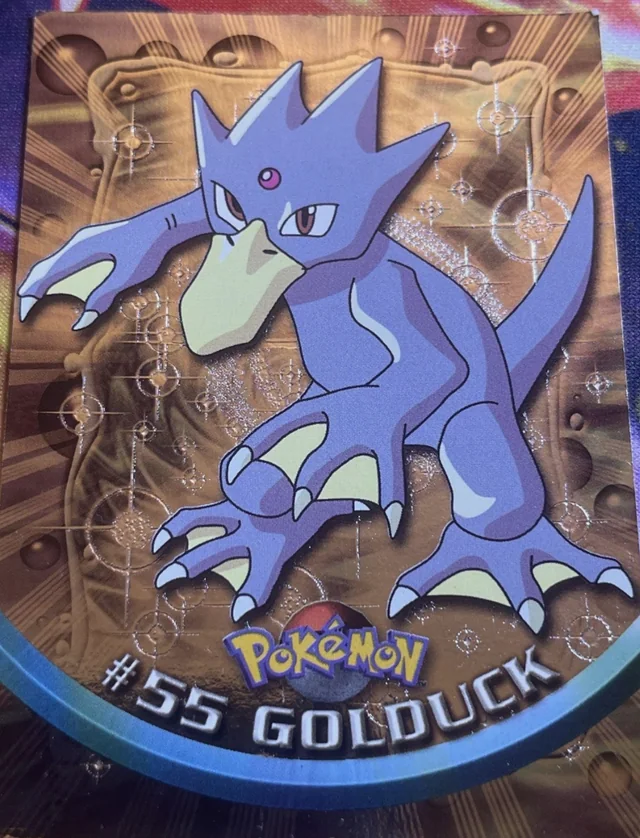 Golduck #55 4th Print - Black Logo · Pokeballs Silver Foil – 1999 Topps Pokemon TV Animation Series 1 Pokémon card