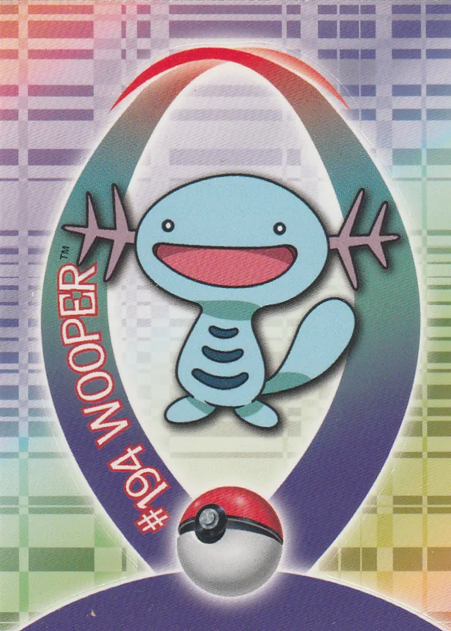 Wooper #S38 sticker – 2001 Topps Pokemon Johto Series 1 Pokémon card