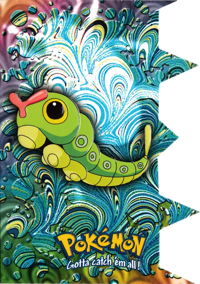 Caterpie #EV1 die-cut – 2000 Topps Pokemon TV Animation Series 2 Pokémon card
