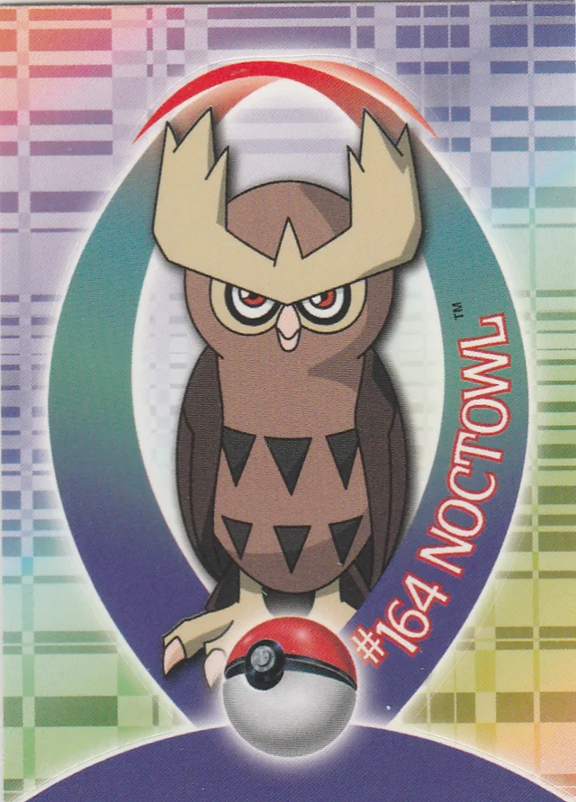 Noctowl #S13 sticker – 2001 Topps Pokemon Johto Series 1 Pokémon card