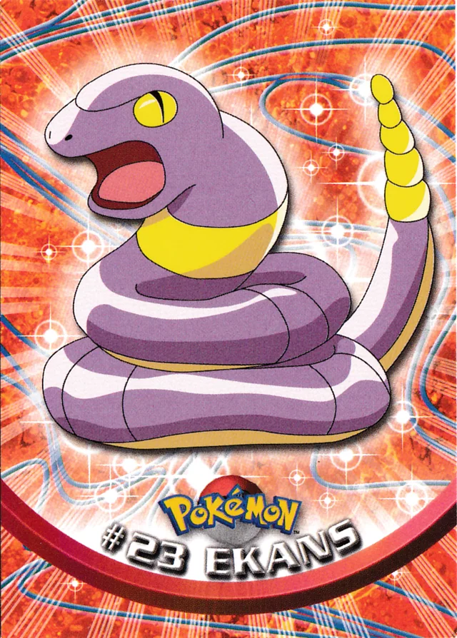 Ekans #23 1st Print - Blue Logo – 1999 Topps Pokemon TV Animation Series 1 Pokémon card