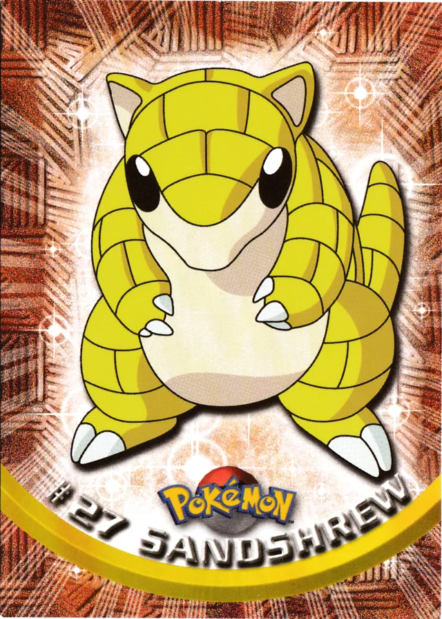 Sandshrew #27 1st Print - Blue Logo – 1999 Topps Pokemon TV Animation Series 1 Pokémon card