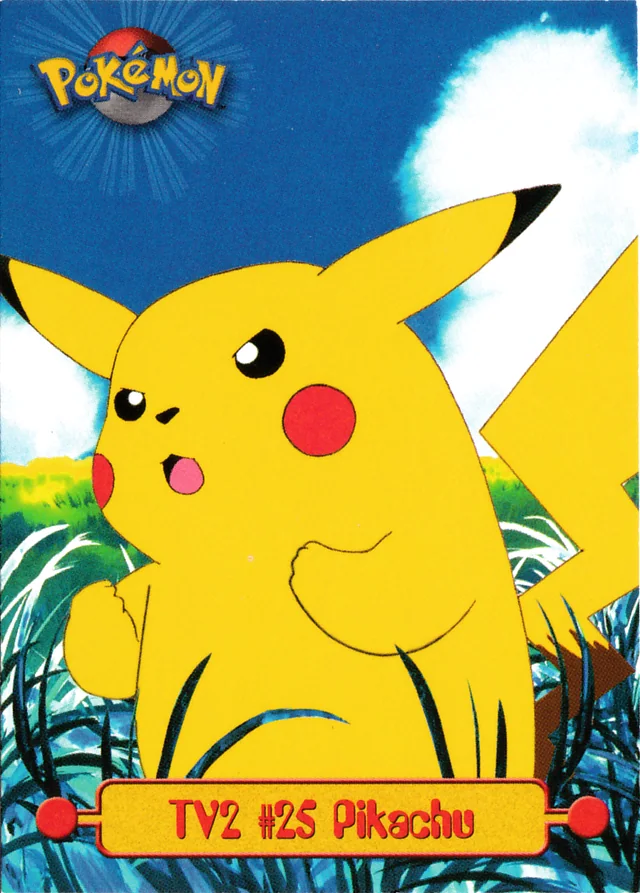 Pikachu #TV2 1999 Topps Pokemon TV Animation Series 1 Pokémon card