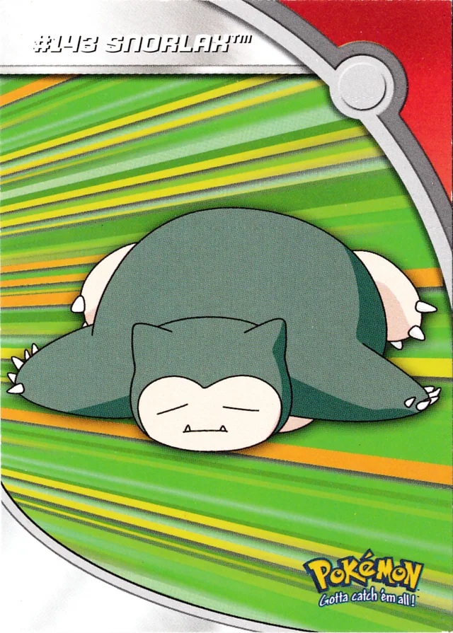 Snorlax #HV14 2000 Topps Pokemon TV Animation Series 3 Pokémon card