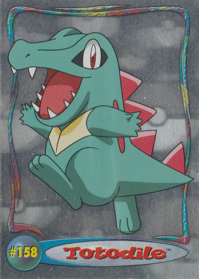 Totodile #H3 hologram – 2001 Topps Pokemon Johto Series 1 Pokémon card