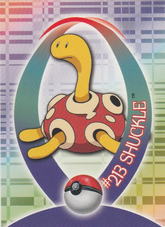 Shuckle #S48 sticker – 2001 Topps Pokemon Johto Series 1 Pokémon card