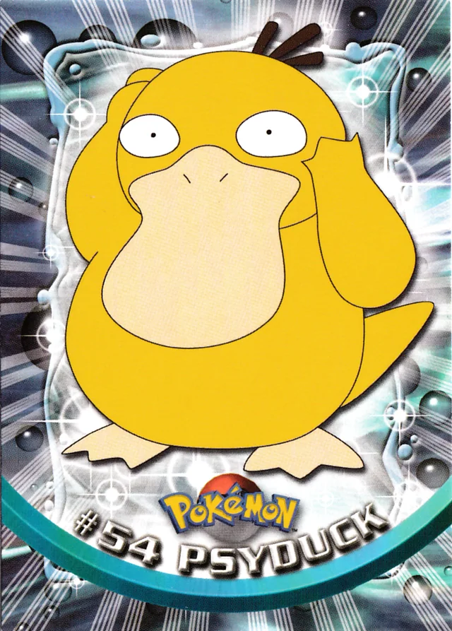 Psyduck #54 1999 Topps Pokemon TV Animation Series 1 Pokémon card